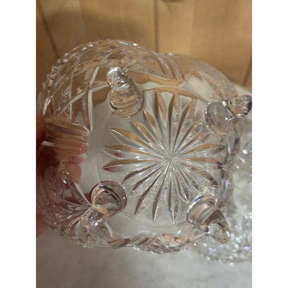 Vintage Cut Crystal Covered Footed Candy Dish - Picture 10 of 13